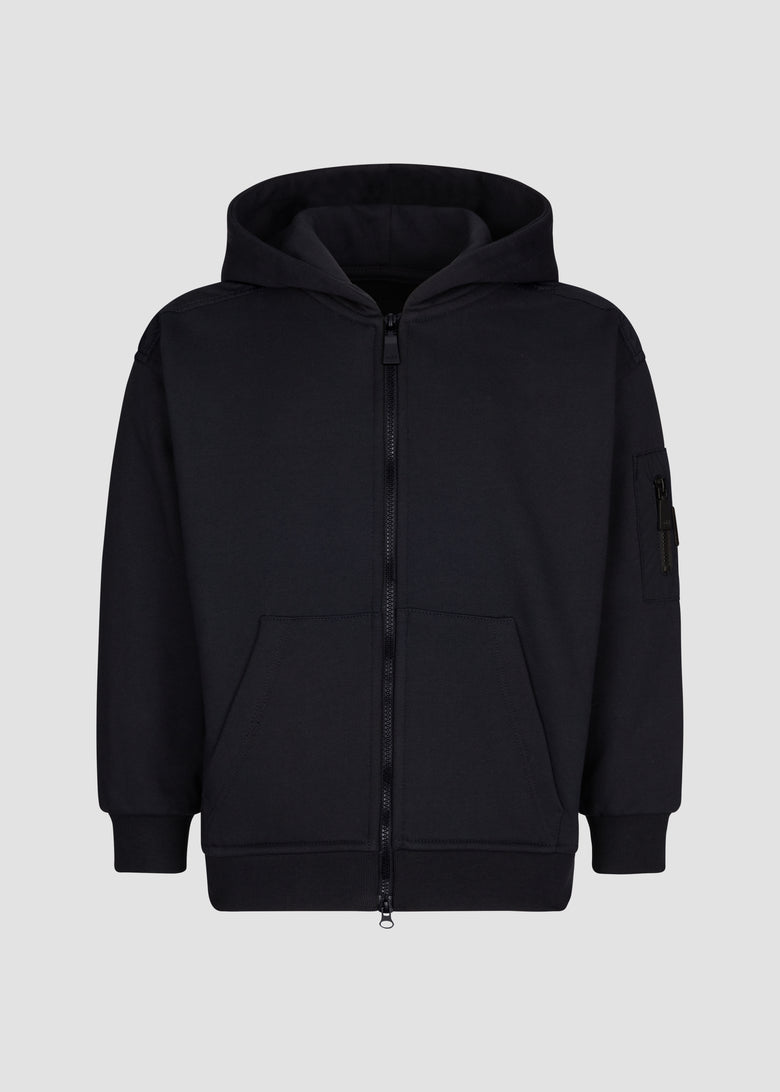 hooded sweatshirt with zip