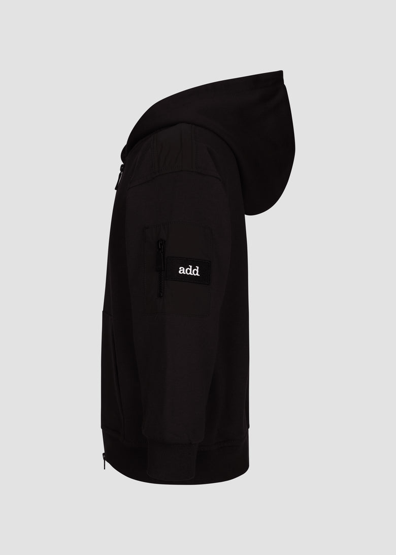 hooded sweatshirt with zip