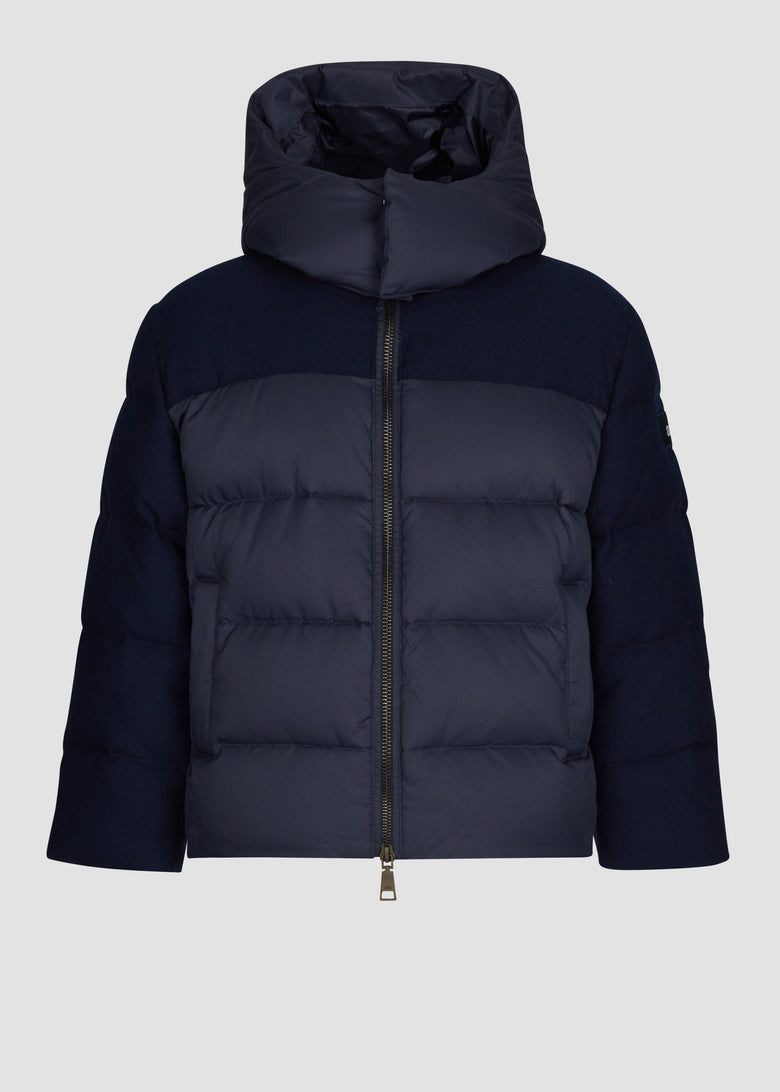 down jacket with detach hood