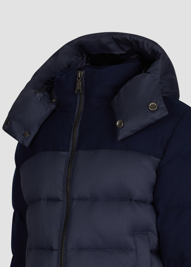 down jacket with detach hood