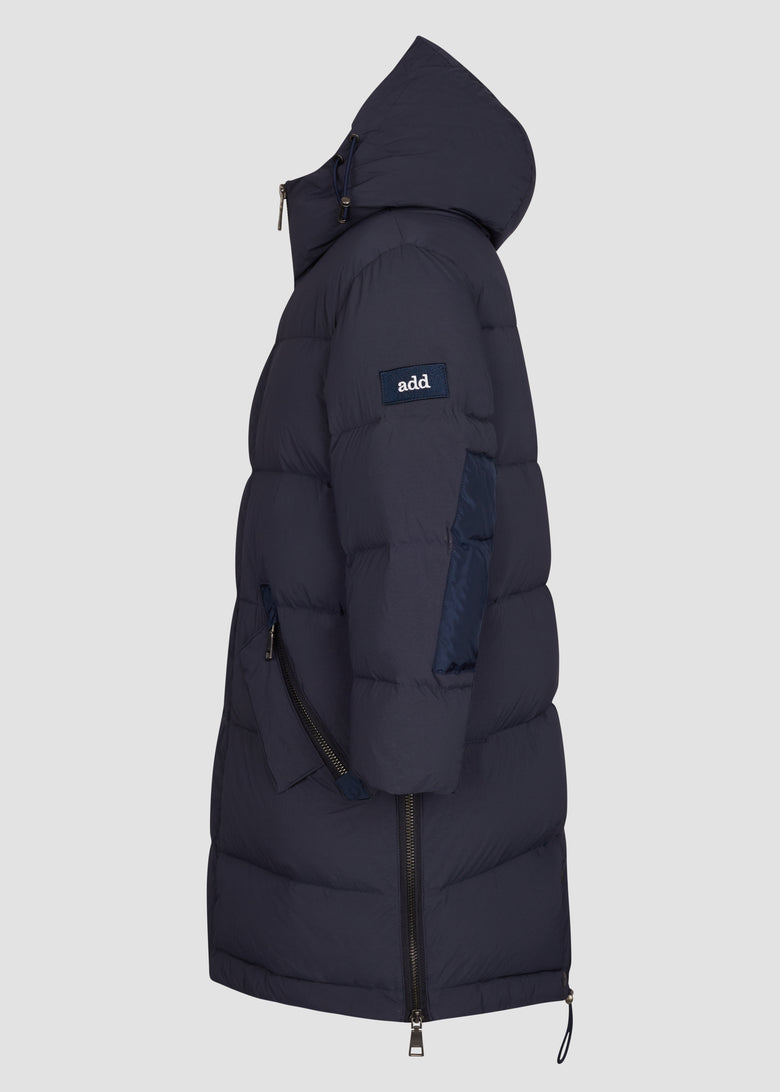 hooded down coat