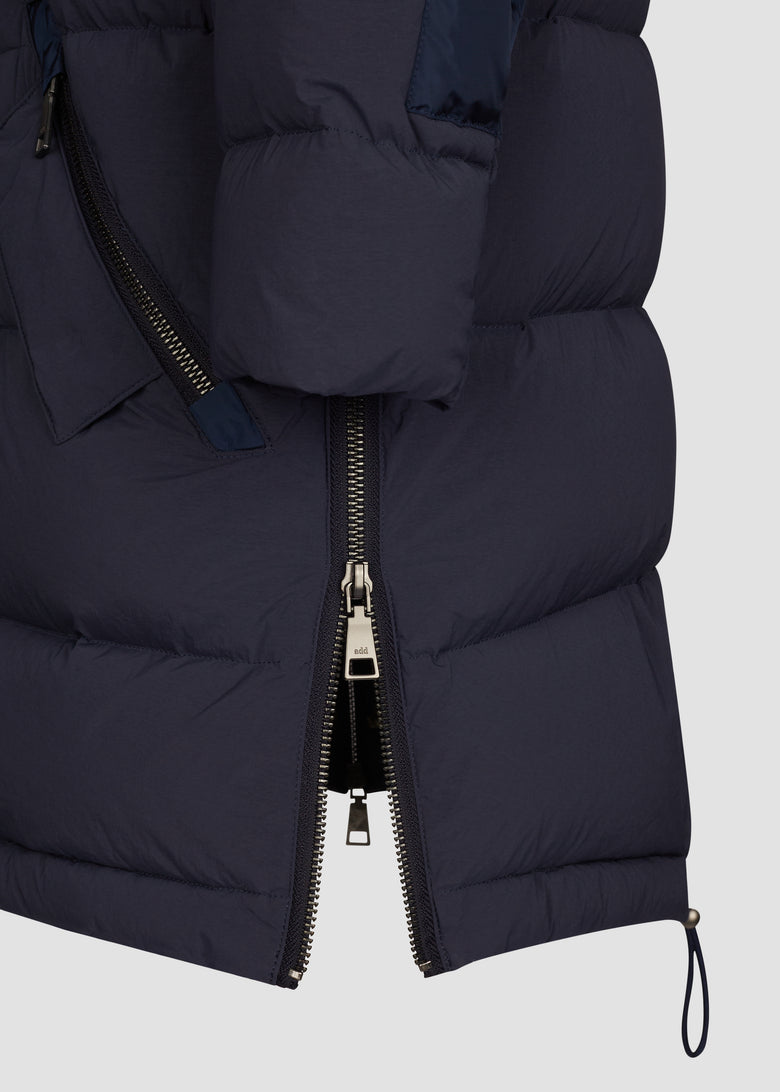 hooded down coat