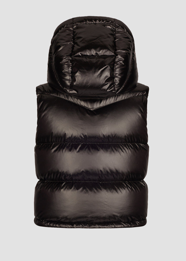 down vest with detach hood