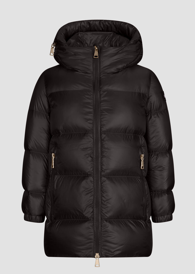 hooded down jacket