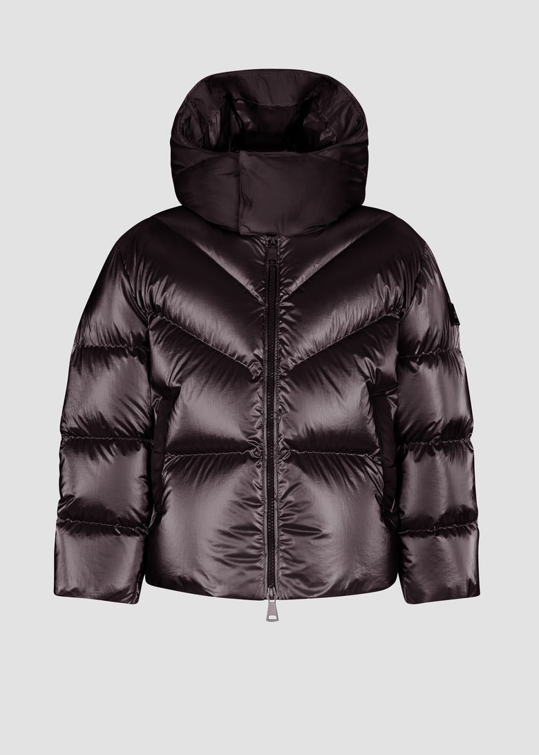 hooded down bomber