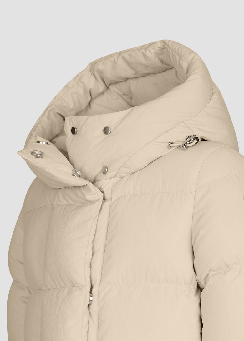 hooded down coat