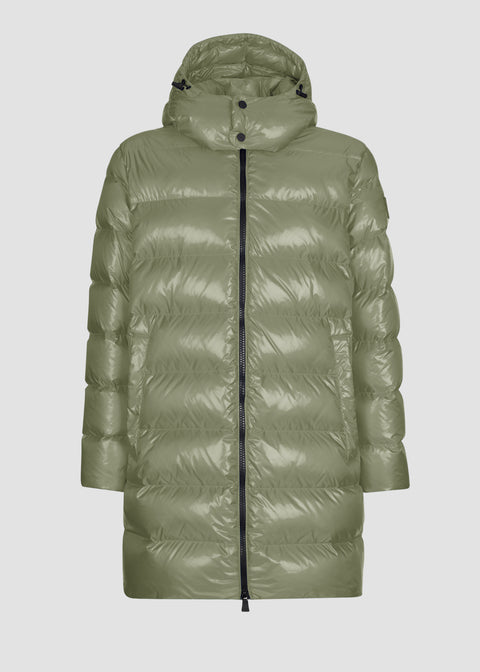 DOWN COAT WITH DETACHABLE HOOD