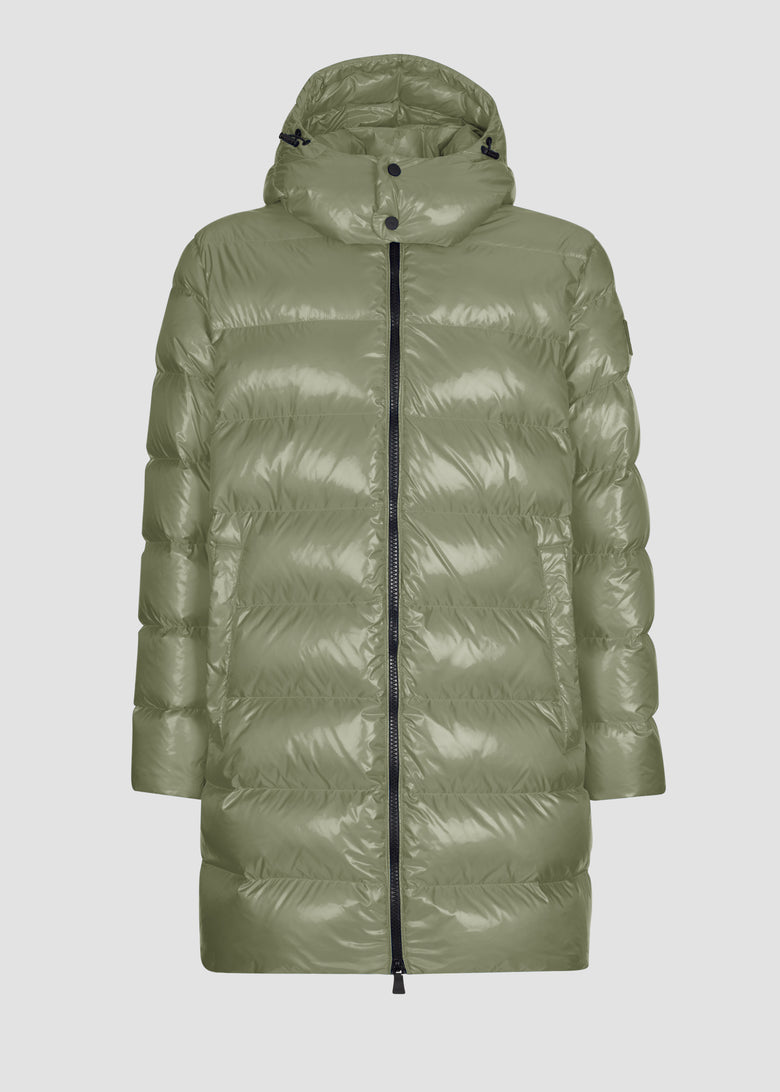 down coat with detachable hood