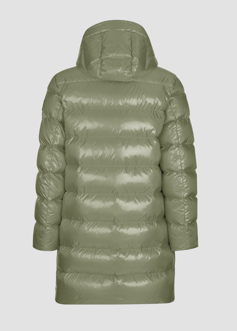 down coat with detachable hood