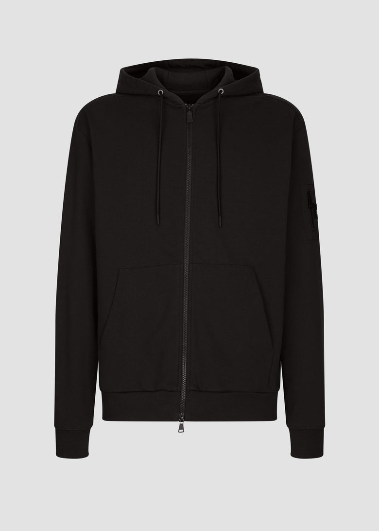 hooded sweatshirt with zip