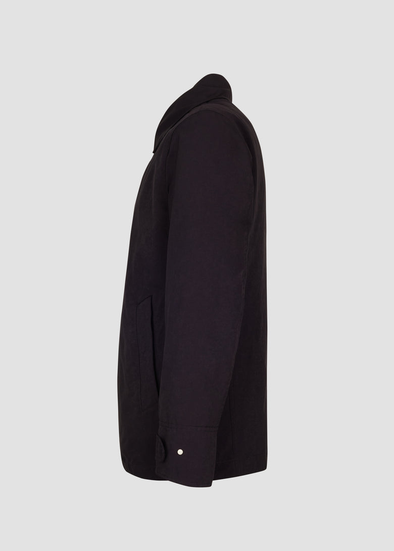 garment dyed plain peacoat