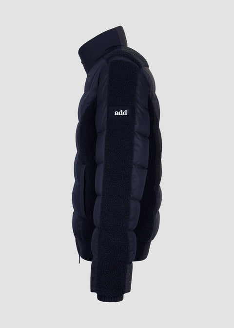 DOWN BOMBER WITH FLEECE