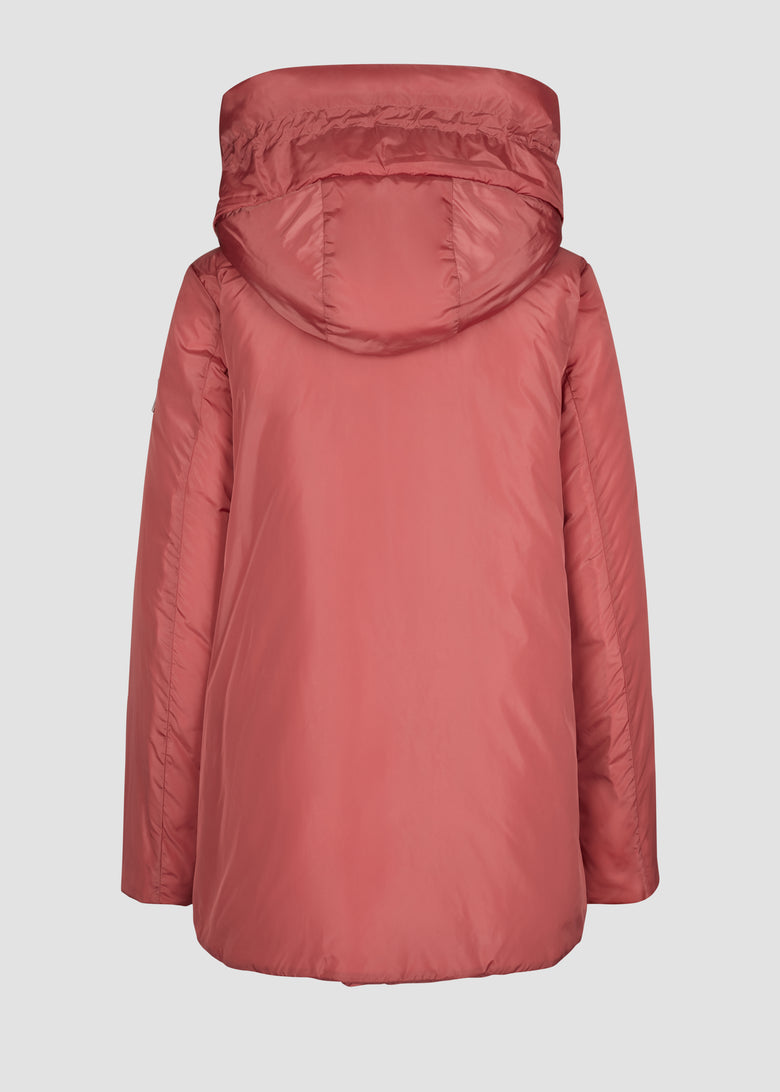 hooded water-repellent padded jacket