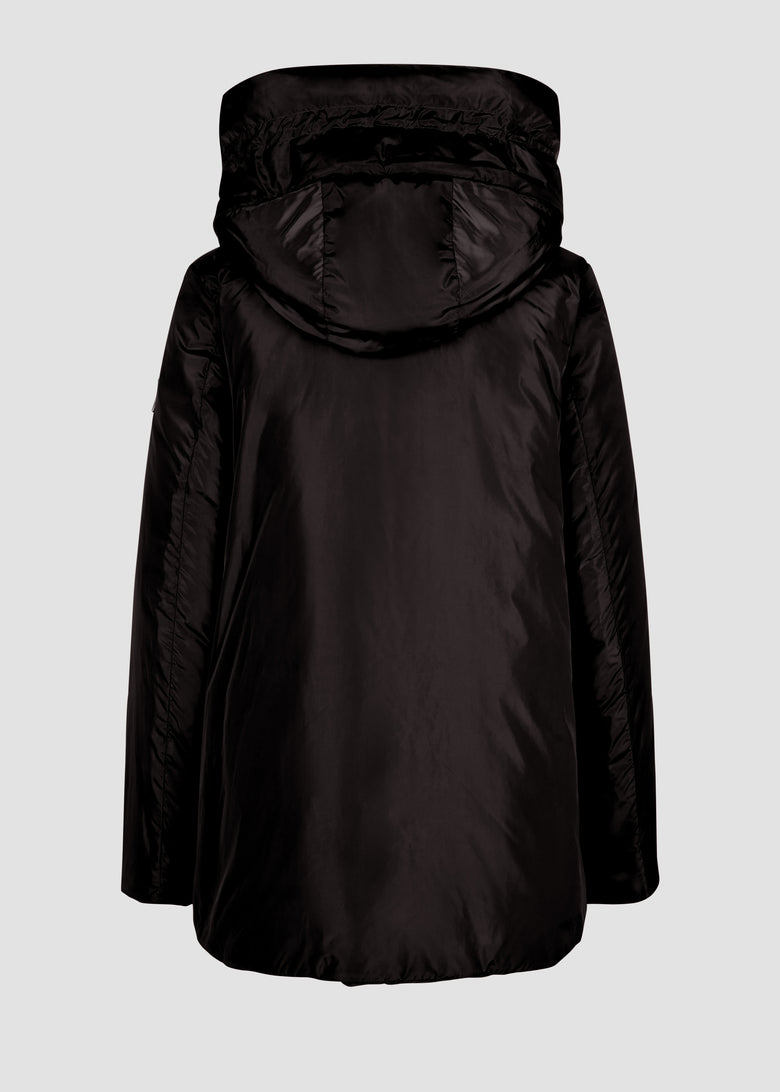 hooded water-repellent padded jacket