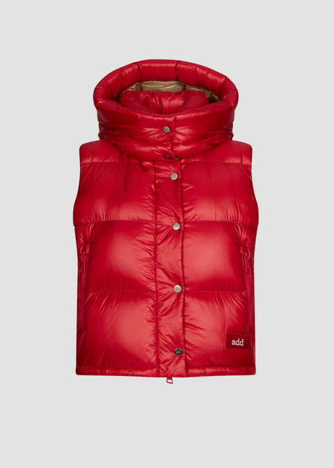 Down Vest Detachable Hood