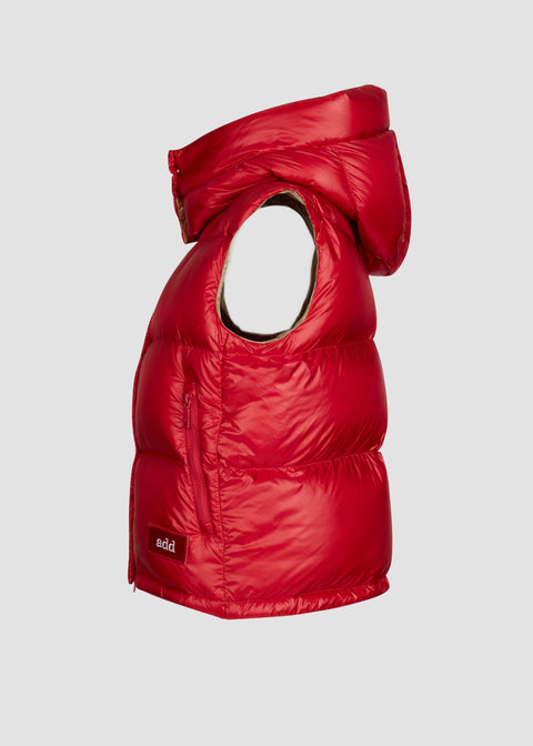 DOWN VEST IN NYLON SHINY