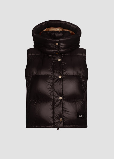 Down Vest Detachable Hood