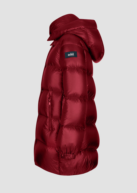 Duck down jacket in ultralight nylon