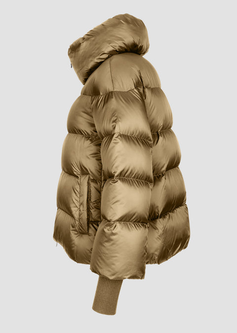 Down jacket detachable knit cuffs