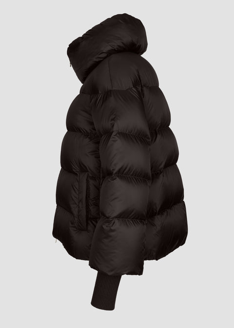 Down jacket detachable knit cuffs