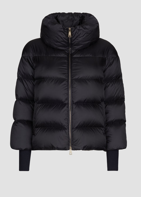 Down jacket detachable knit cuffs