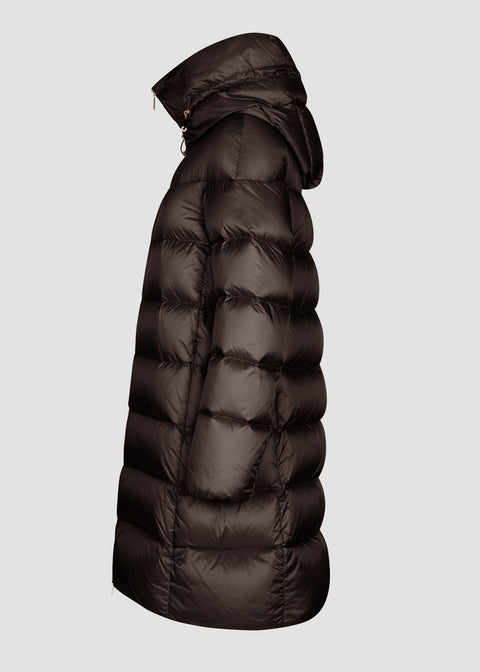 Ultralight nylon hooded coat