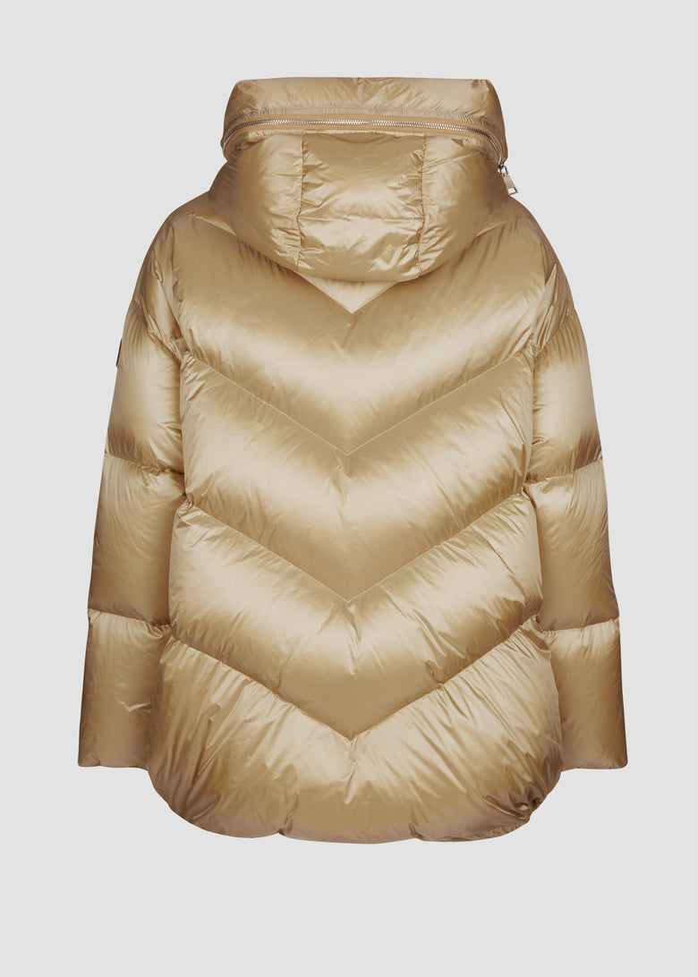 ultralight technical fabric coat withduck down filling