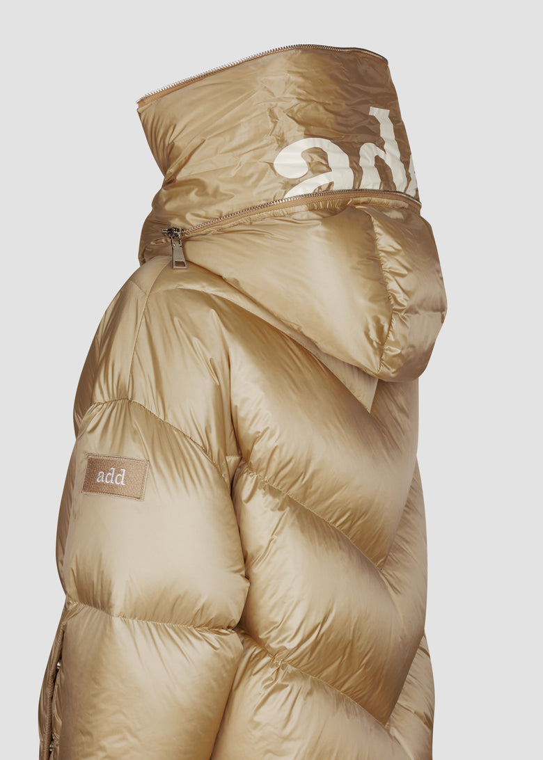 ultralight technical fabric coat withduck down filling