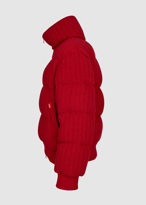 BUBBLE UP KNIT RIB DOWN JACKET