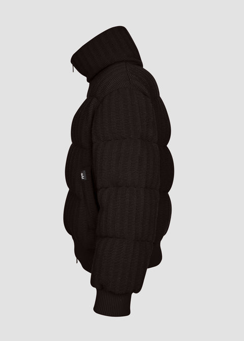 BUBBLE UP KNIT RIB DOWN JACKET