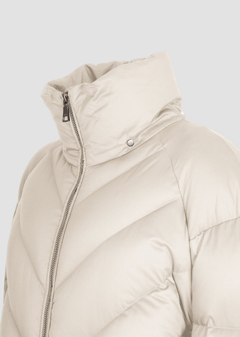 long down coat with detachable hood