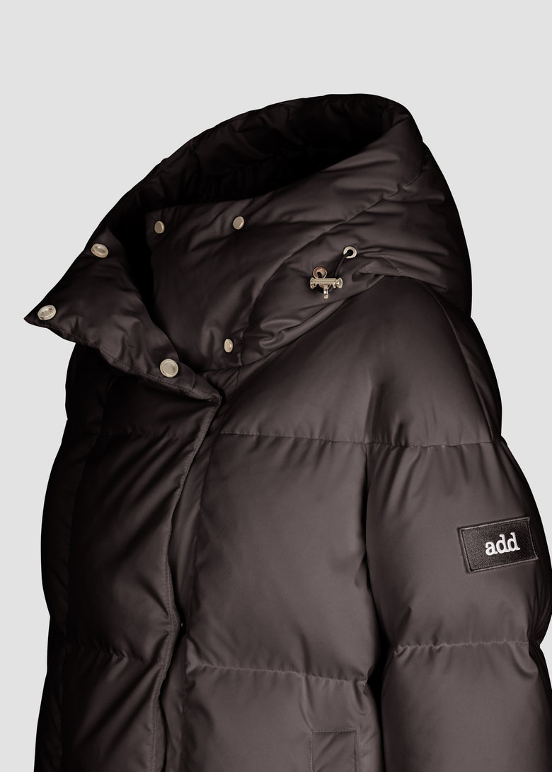 hooded down jacket