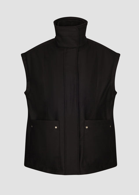 GILET IN COMPACT WOOL