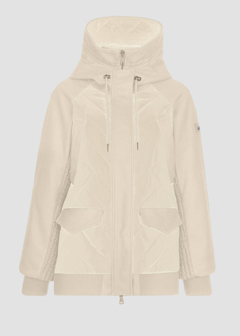 PARKA IN NYLON BRIGHT + COMPACT WOOL