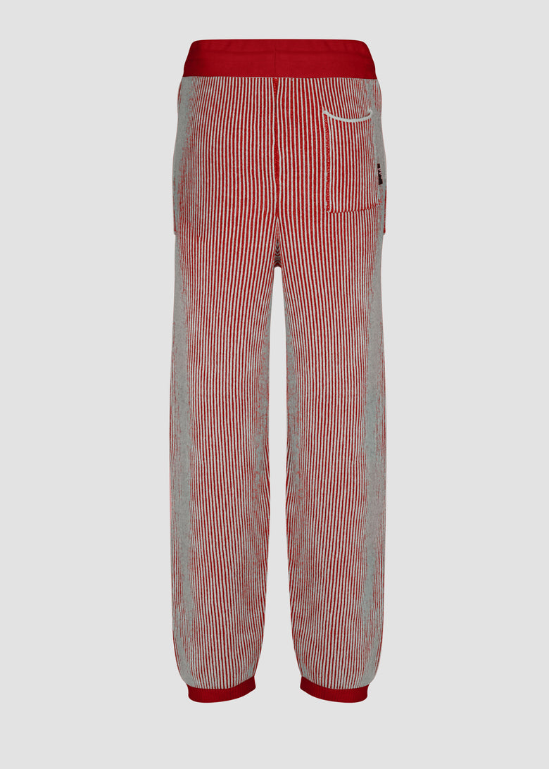 TROUSERS IN DOUBLE-SIDED RIB KNIT