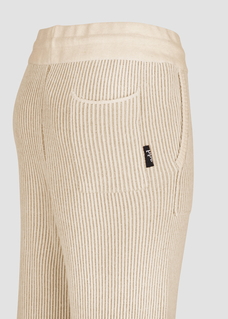 PANTALONI IN MAGLIA DOUBLE SIDE RIB