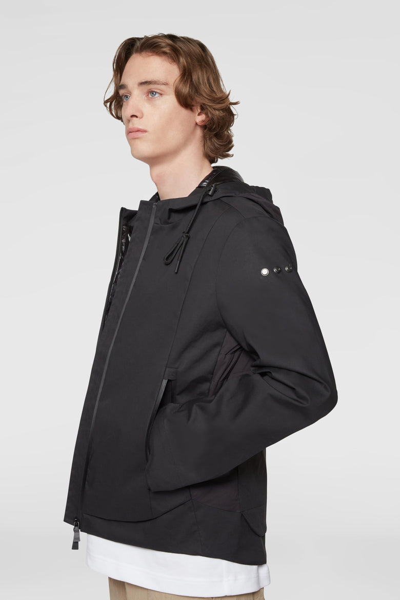 breathable down hooded jacket